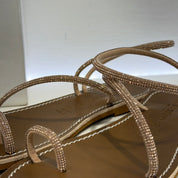 Le Salentine sandalo infradito STRASS NUDE