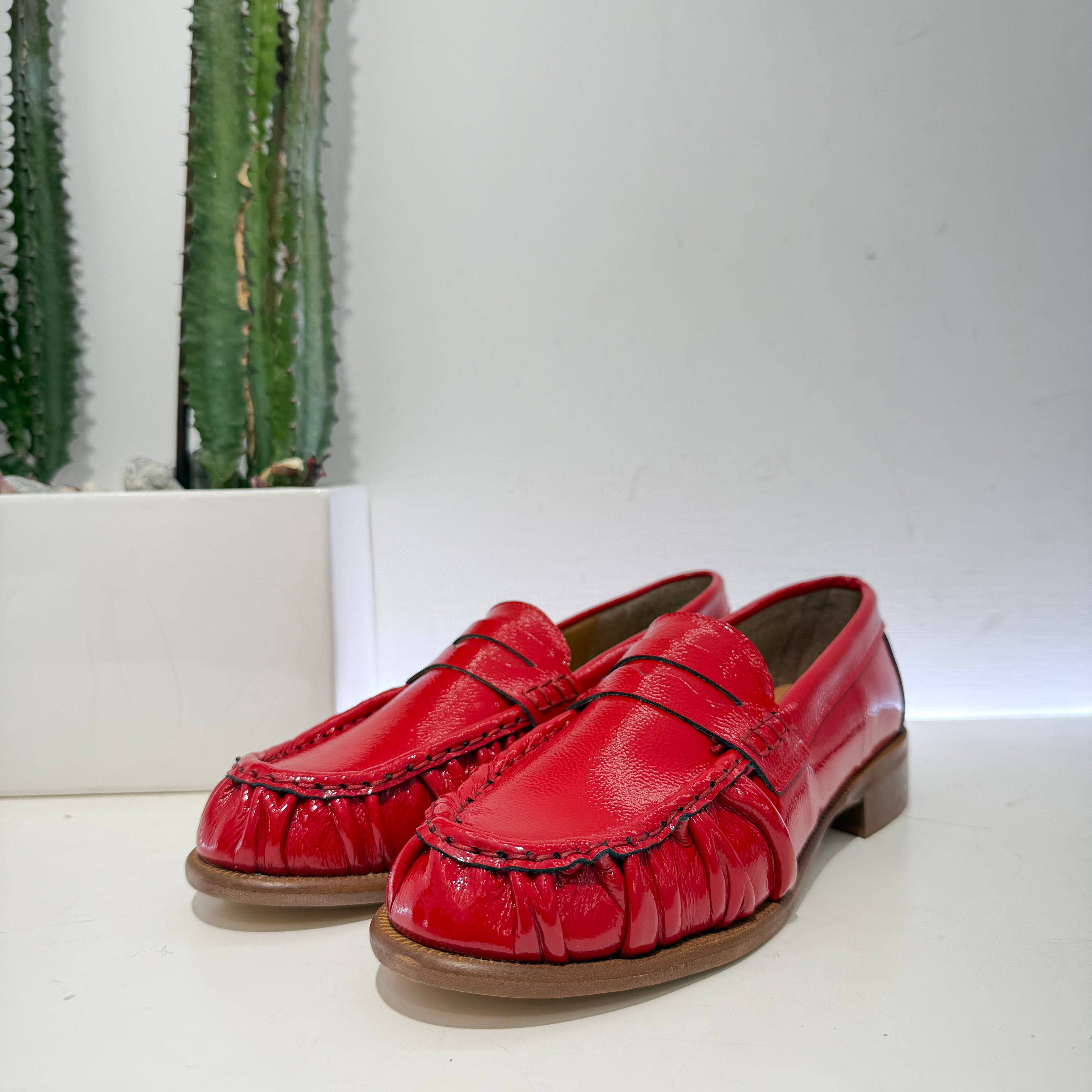 Latika mocassino modello college ROSSO