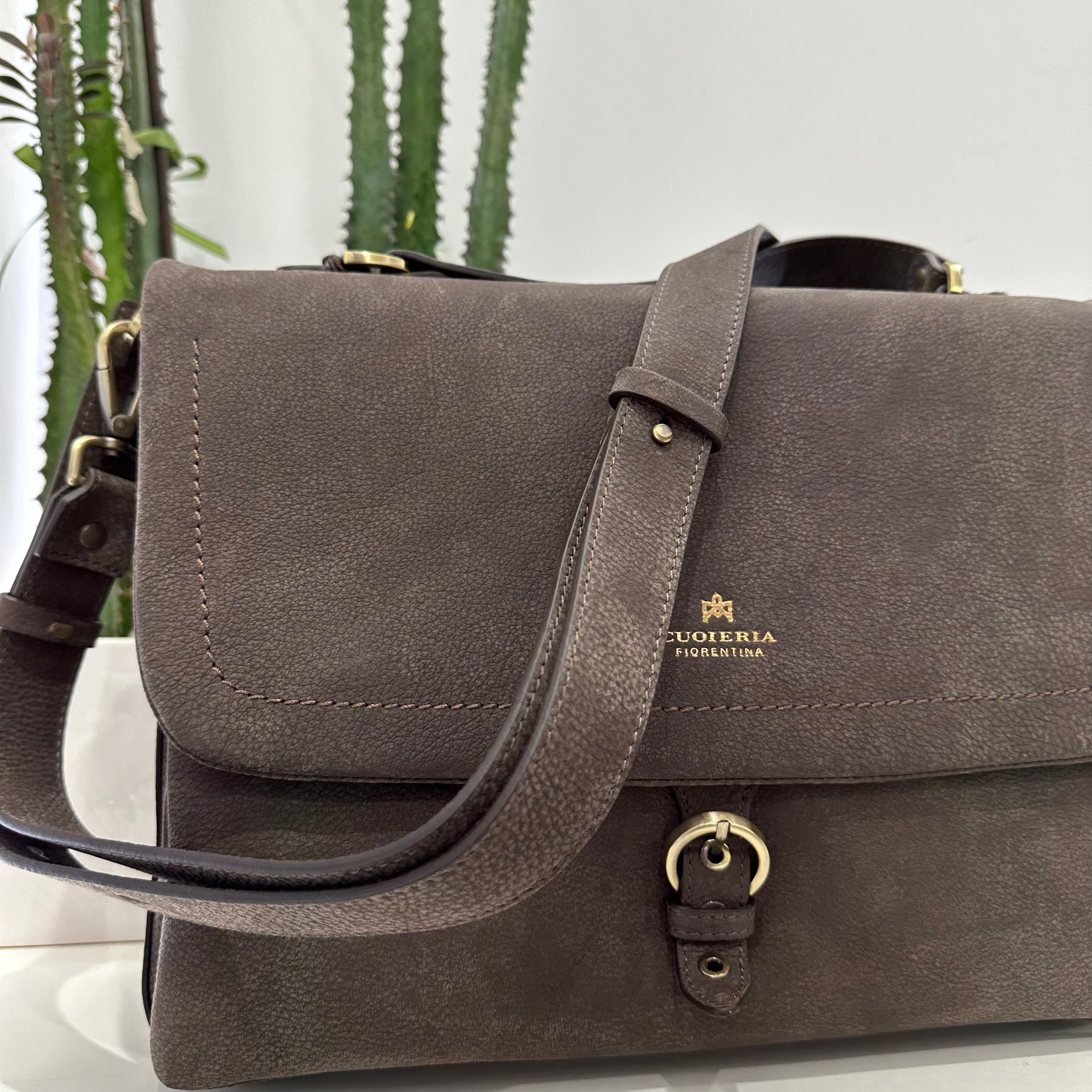 Cuoieria Fiorentina suede moro linea EVA SOFT grande