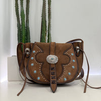 Alberto Luti borsa TEX fibbia turchese