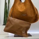 Gianni Chiarini borsa DUA CARAMEL SUEDE dimensione grande