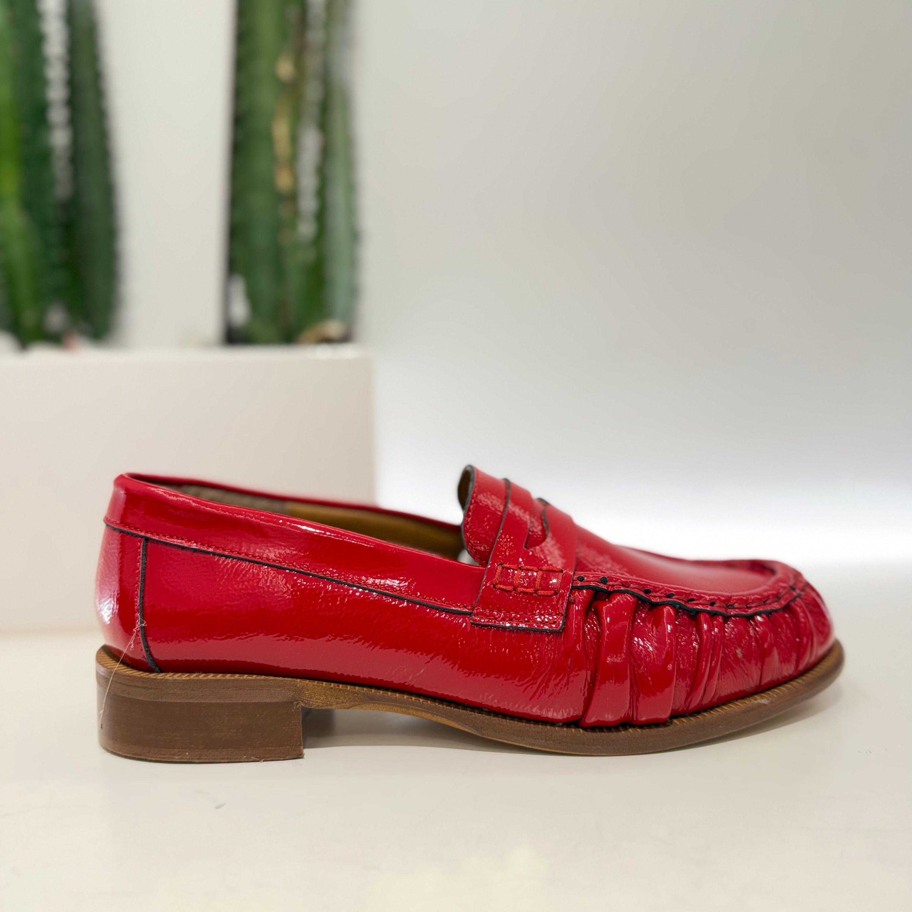 Latika mocassino modello college ROSSO