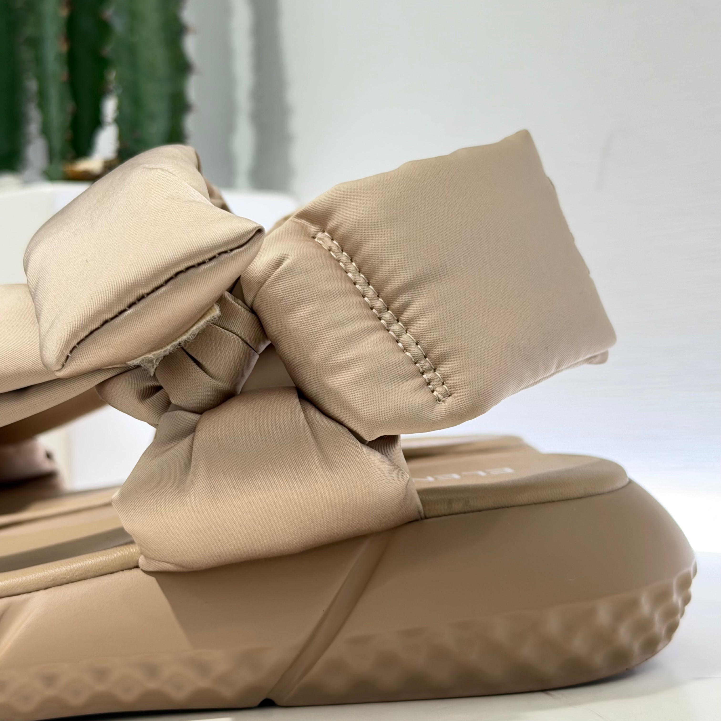 Elena Iachi gold rhinestone sandal