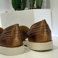 Mocassino TJ bronzo intrecciato