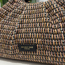 Borsa POUCH NERO RAFIA