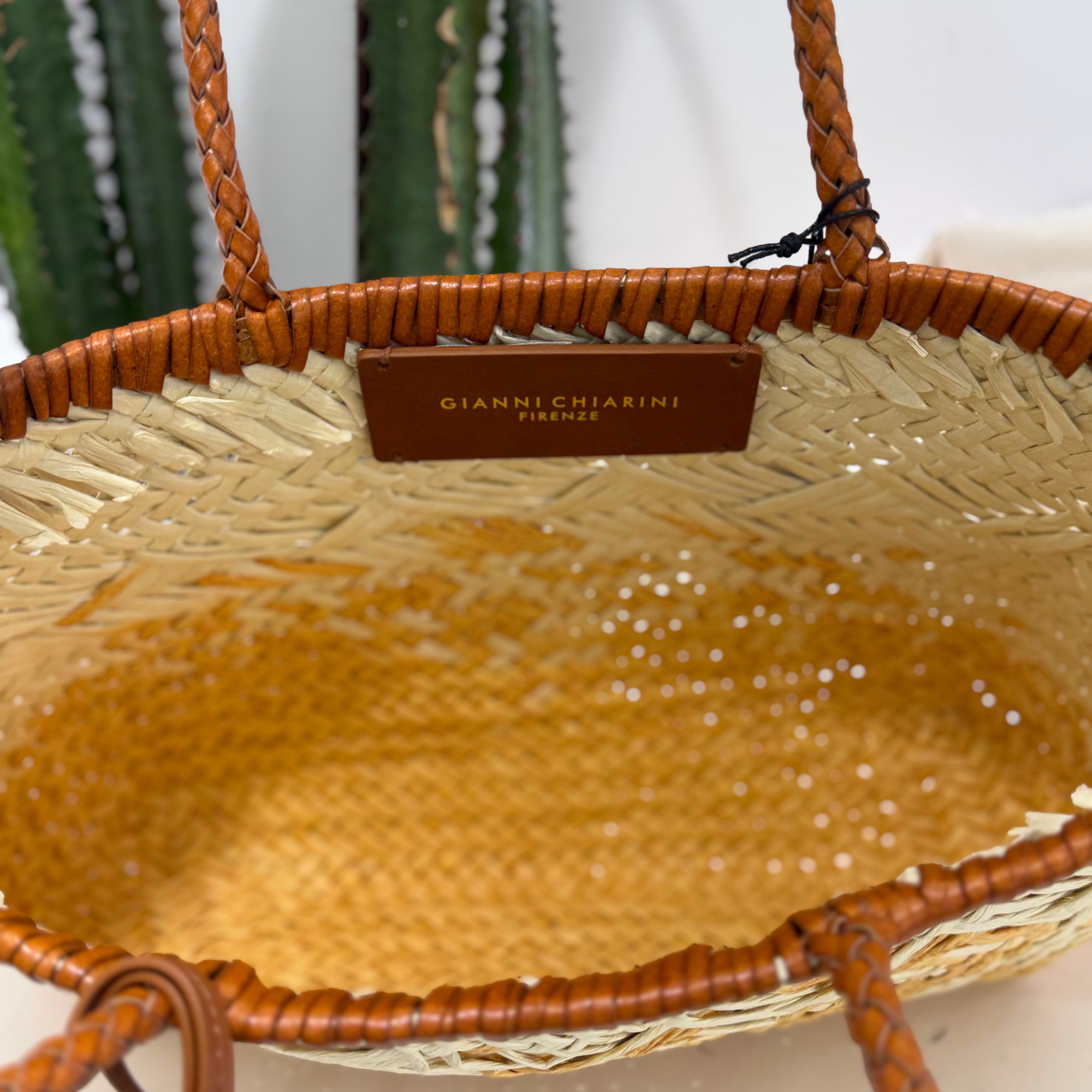 Gianni Chiarini borsa PALOMA RAFIA intrecciata dimensione media