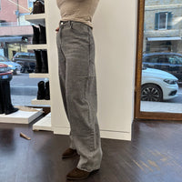 Pantalone jeans LUCIA lavaggio grigio con strass