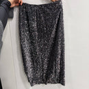 Gonna louguette paillettes grigio scuro/argento