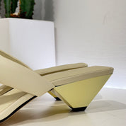JVAM Ciabatta TRIANGOLO beige tacco 4 cm