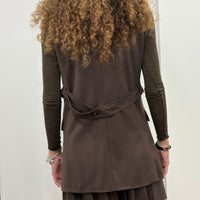 KIKISIX gilet GINNY color t.moro