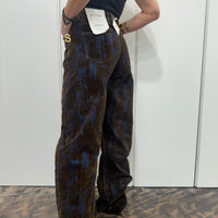 Pantalone baloon VELLUTTO moro e blu