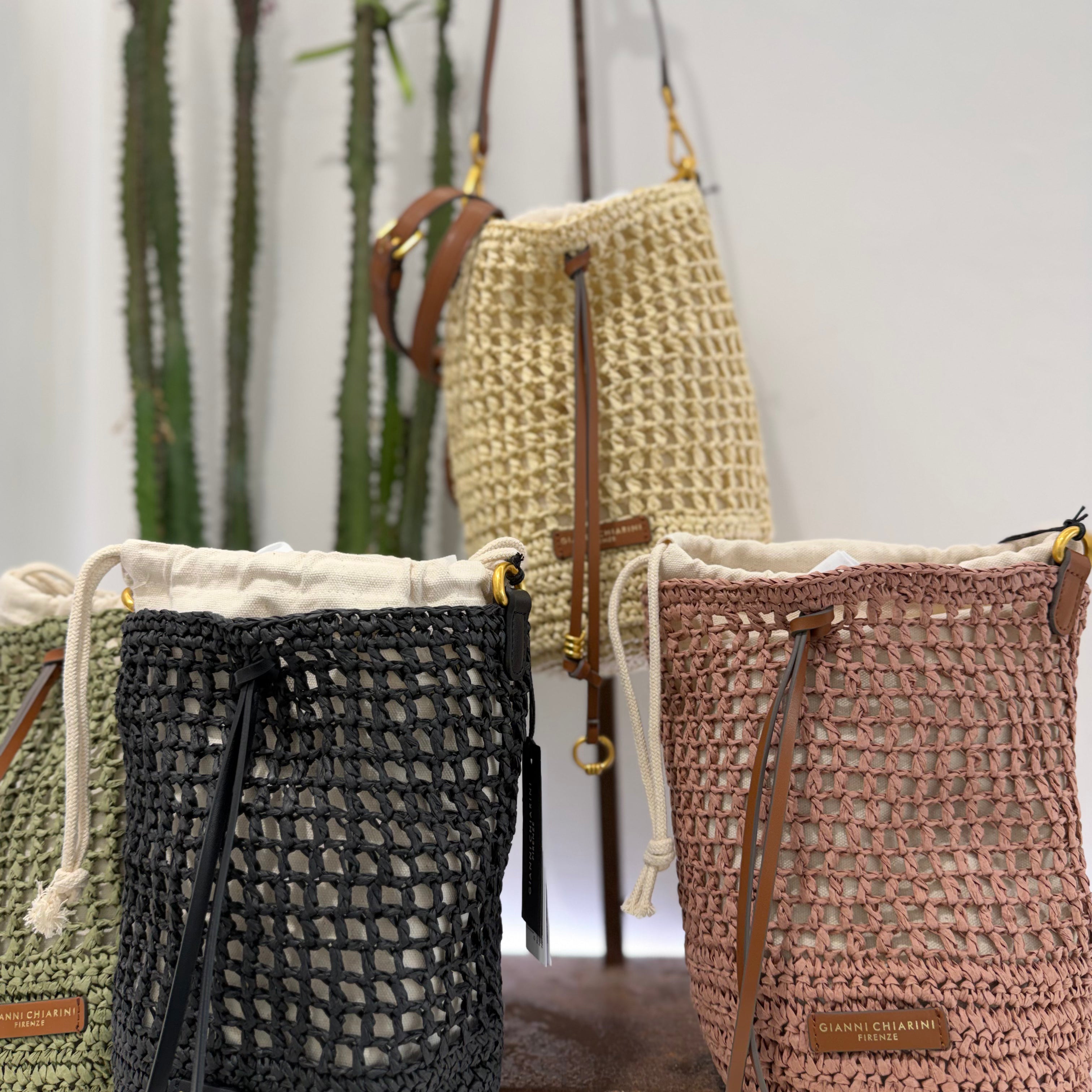 Gianni Chiarini SECCHIELLO NEFELI rafia intrecciata