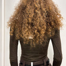 KIKISIX maglia COLLO ALTO filo lurex moro