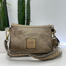 Campomaggi borsa Agnese GHIACCIO rivetti oro