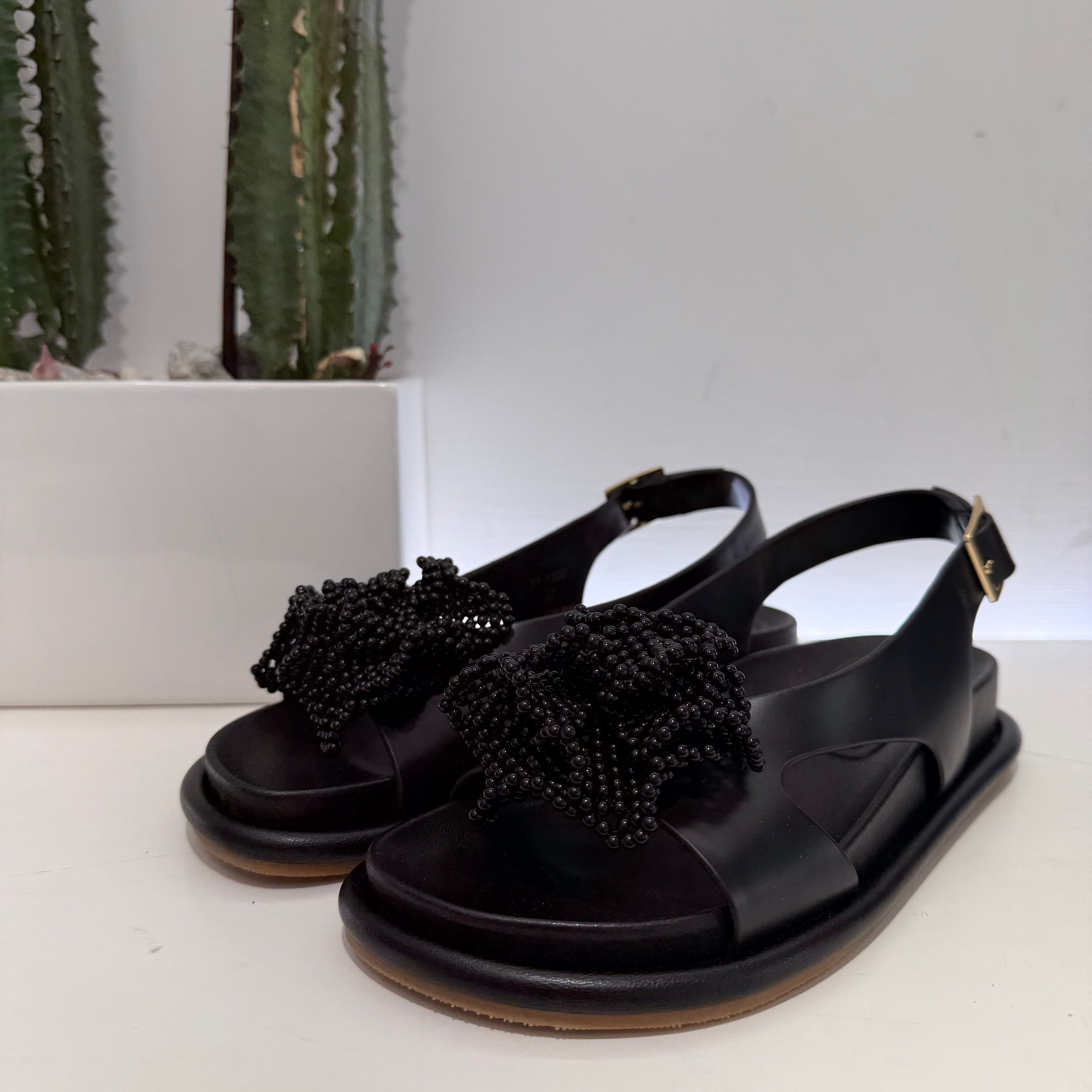 Palomitas sandalo CALYPSO fiore nero