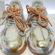 JOIAPARIS sneaker arancione doppio laccio