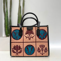 Borsa ATENA BLUSH RAFIA piccola