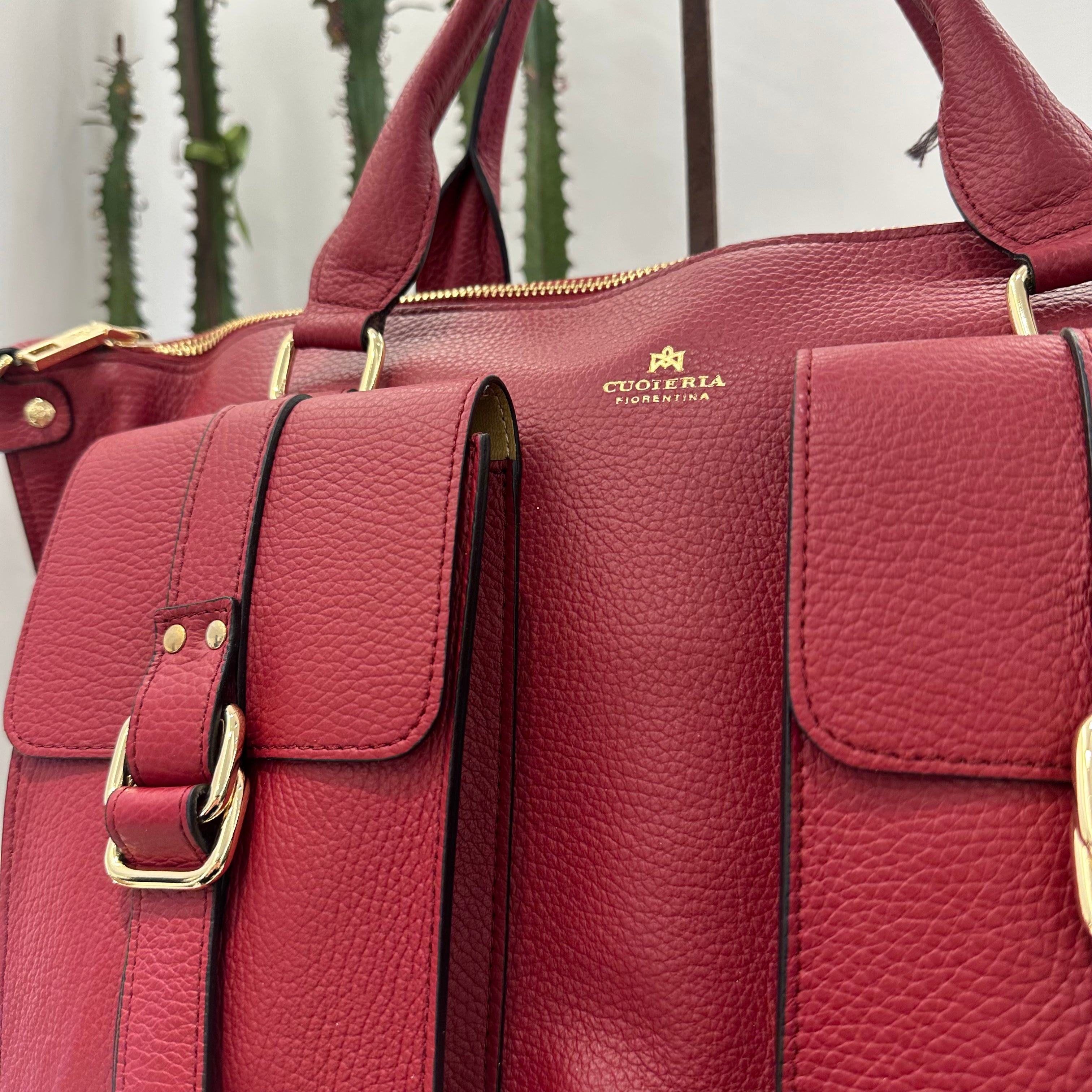 Cuoieria Fiorentina rossa linea BLOW CARGO grande