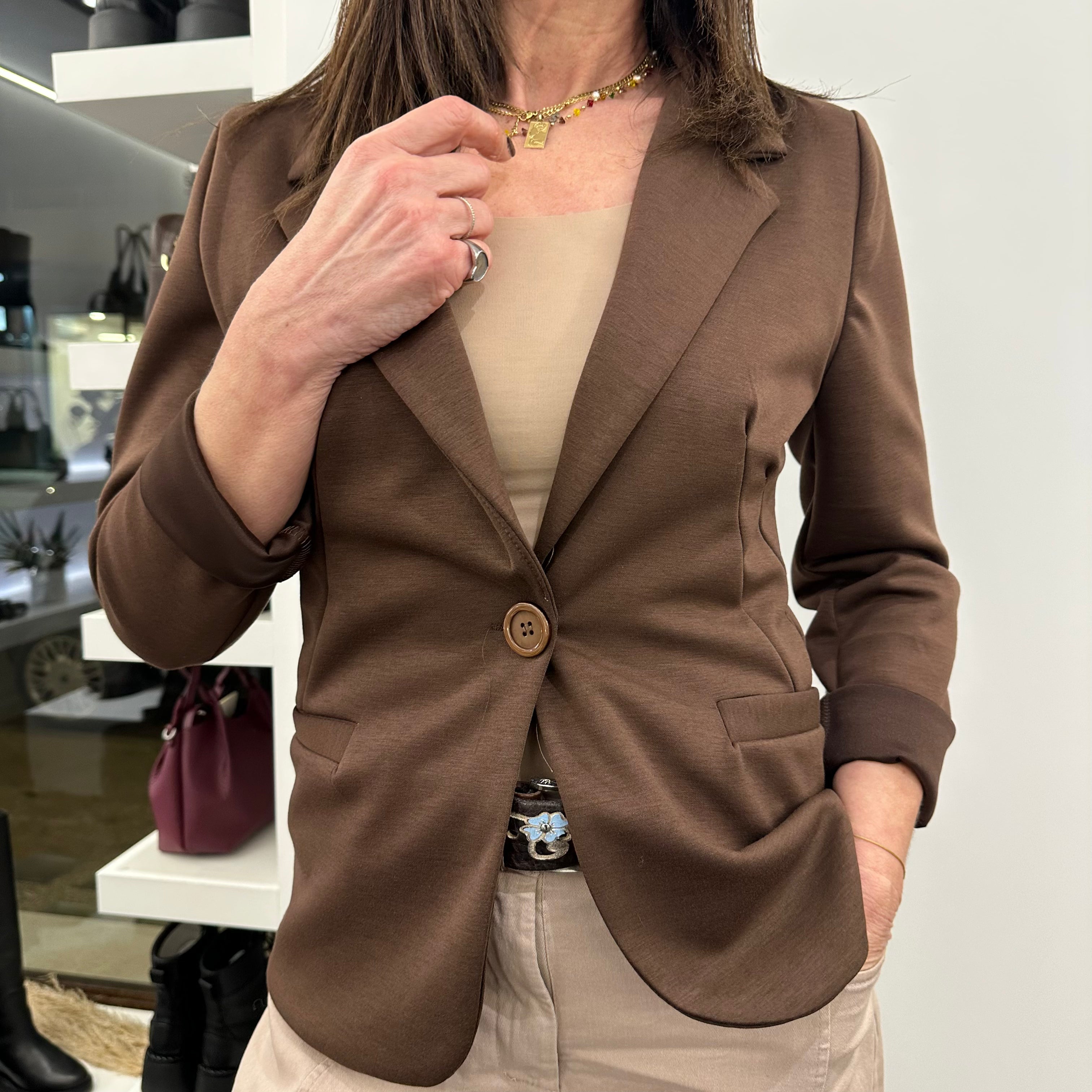 Giacca in FELPA marrone