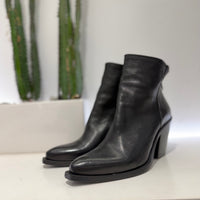 METISSE stivaletto zip texano NERO tacco 70