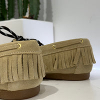 ANTICA BOTTEGA mocassino FRANGE suede corda