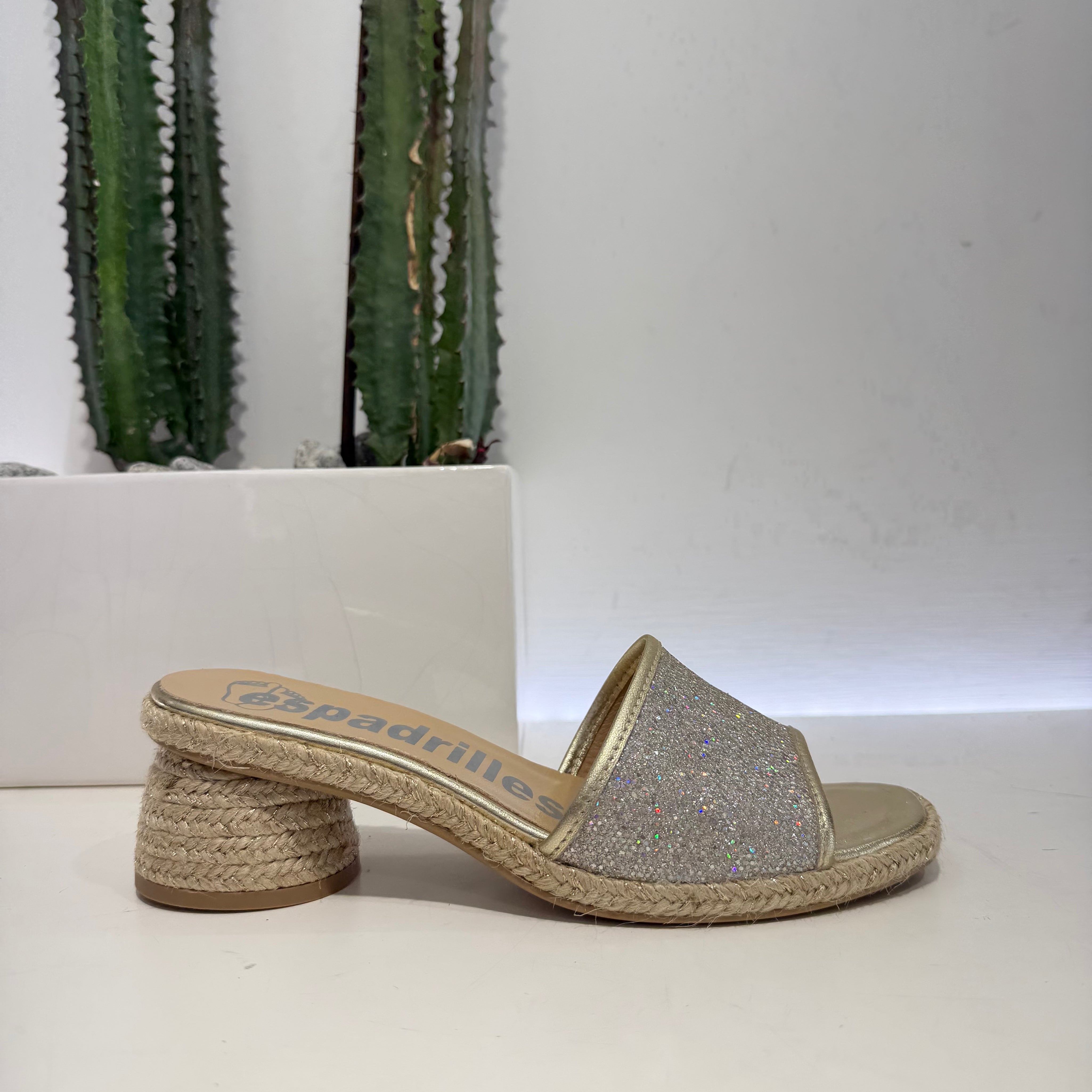 Espadrilles ciabatta LILLI MACAO fascia glitter