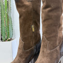 METISSE stivaletto texano SUEDE T. DI MORO tacco 70