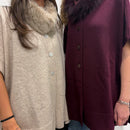 KIKISIX mantella COLLO PELLICCIA