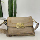 Campomaggi borsa Agnese GHIACCIO rivetti oro