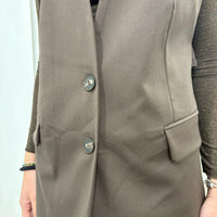 KIKISIX gilet GINNY color t.moro