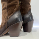 METISSE stivaletto texano SUEDE T. DI MORO tacco 70