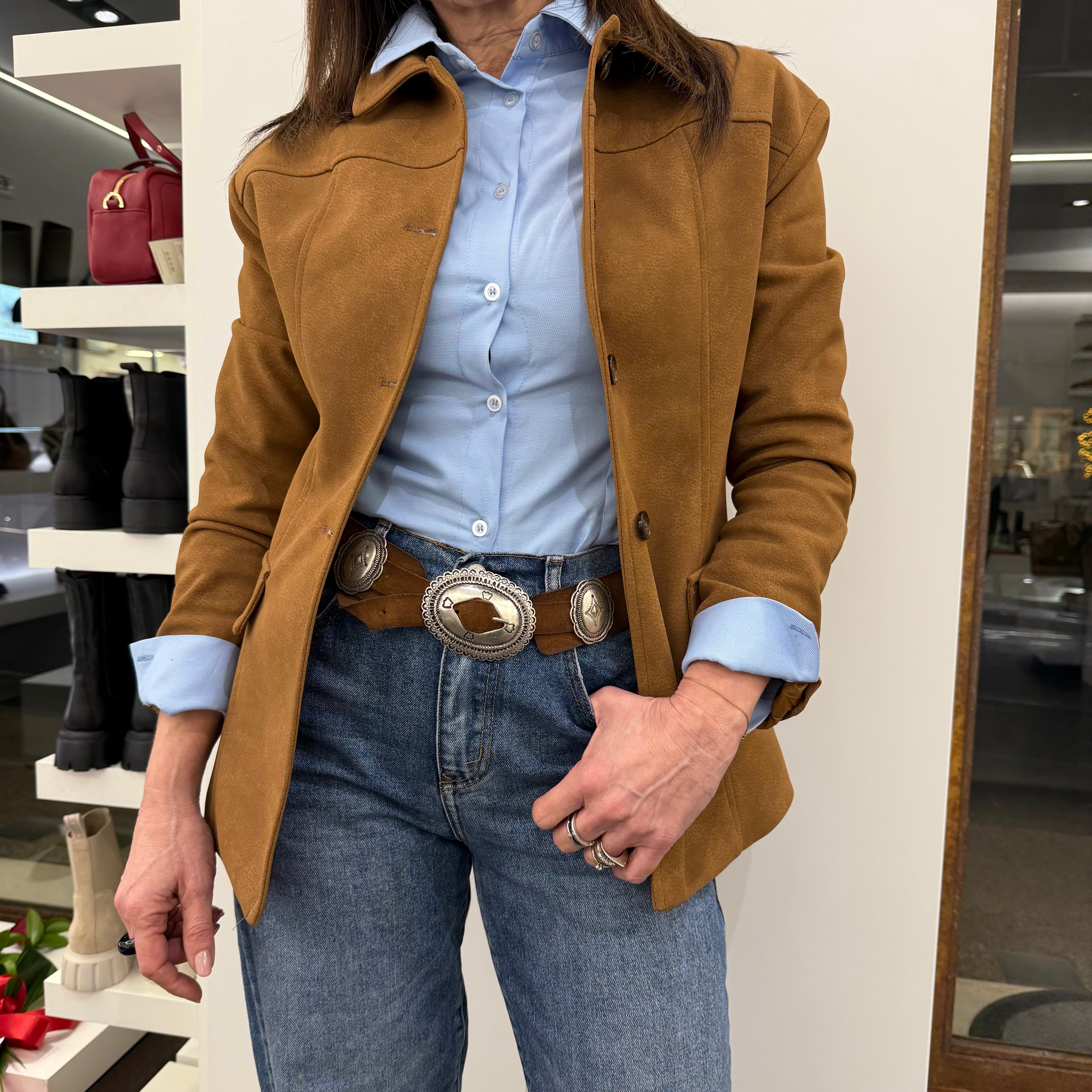 KIKISIX Giacca effetto CROSTA