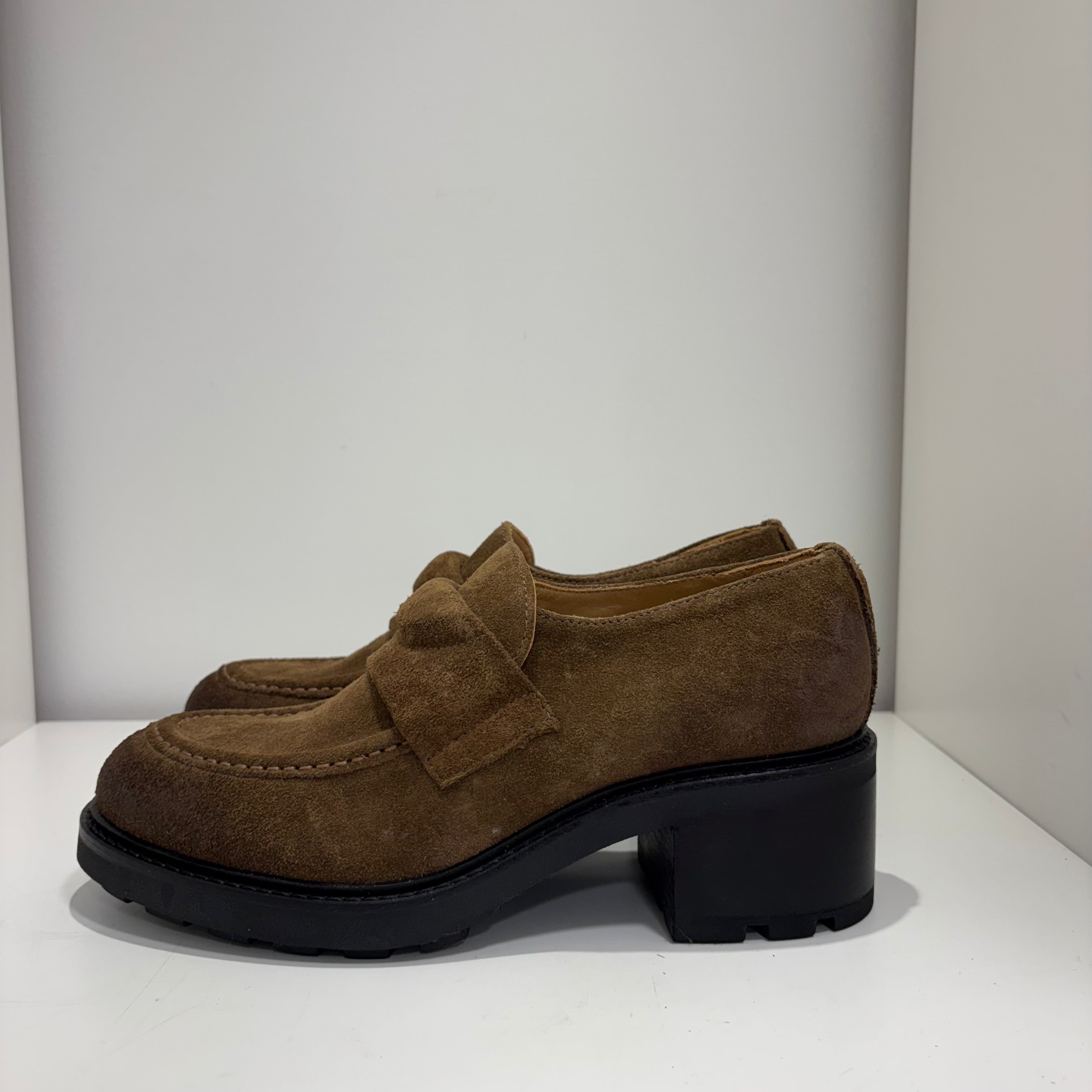 Mocassino camoscio moro t. 5 cm