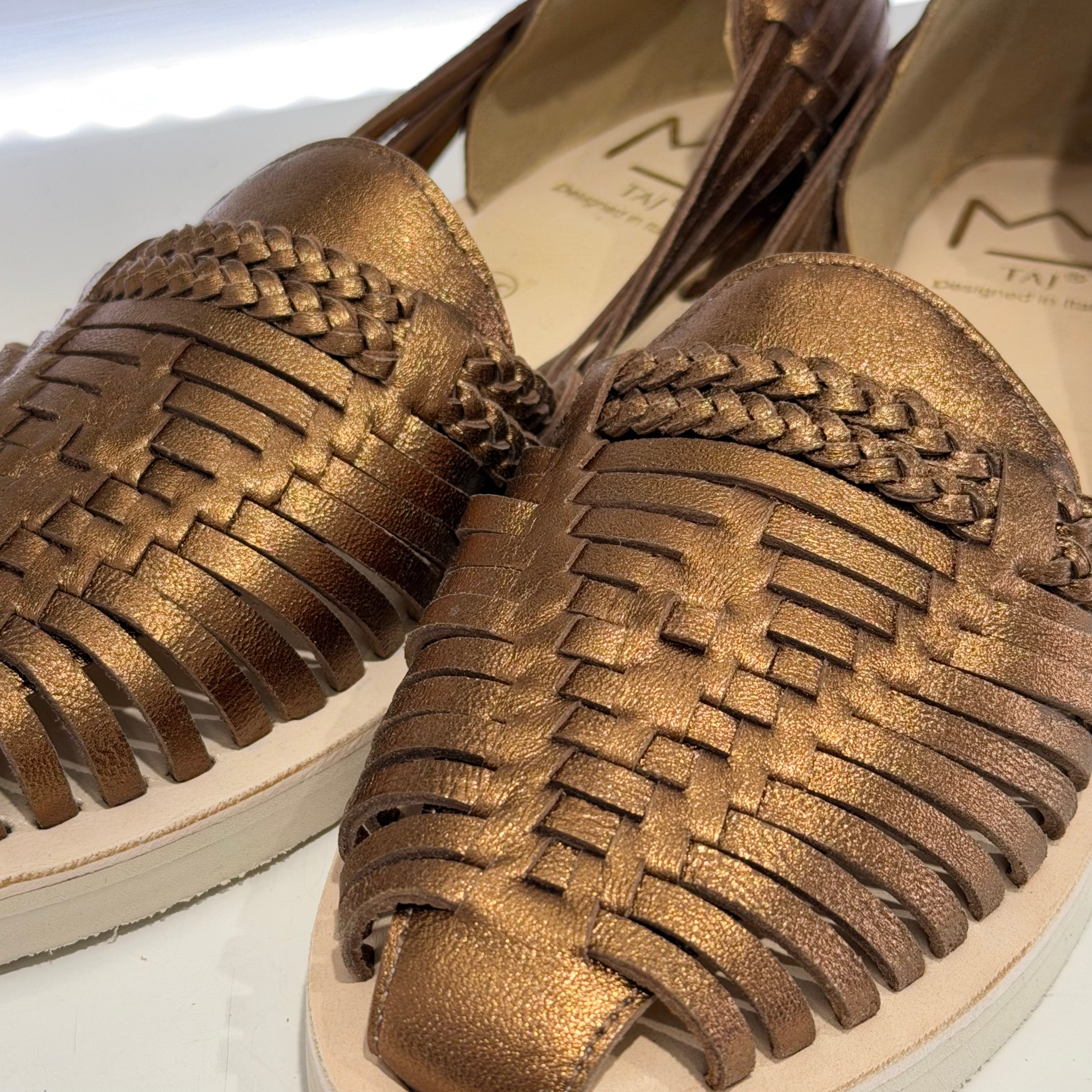 Mocassino TJ bronzo intrecciato