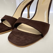 Ciabatta suede moro tacco 90