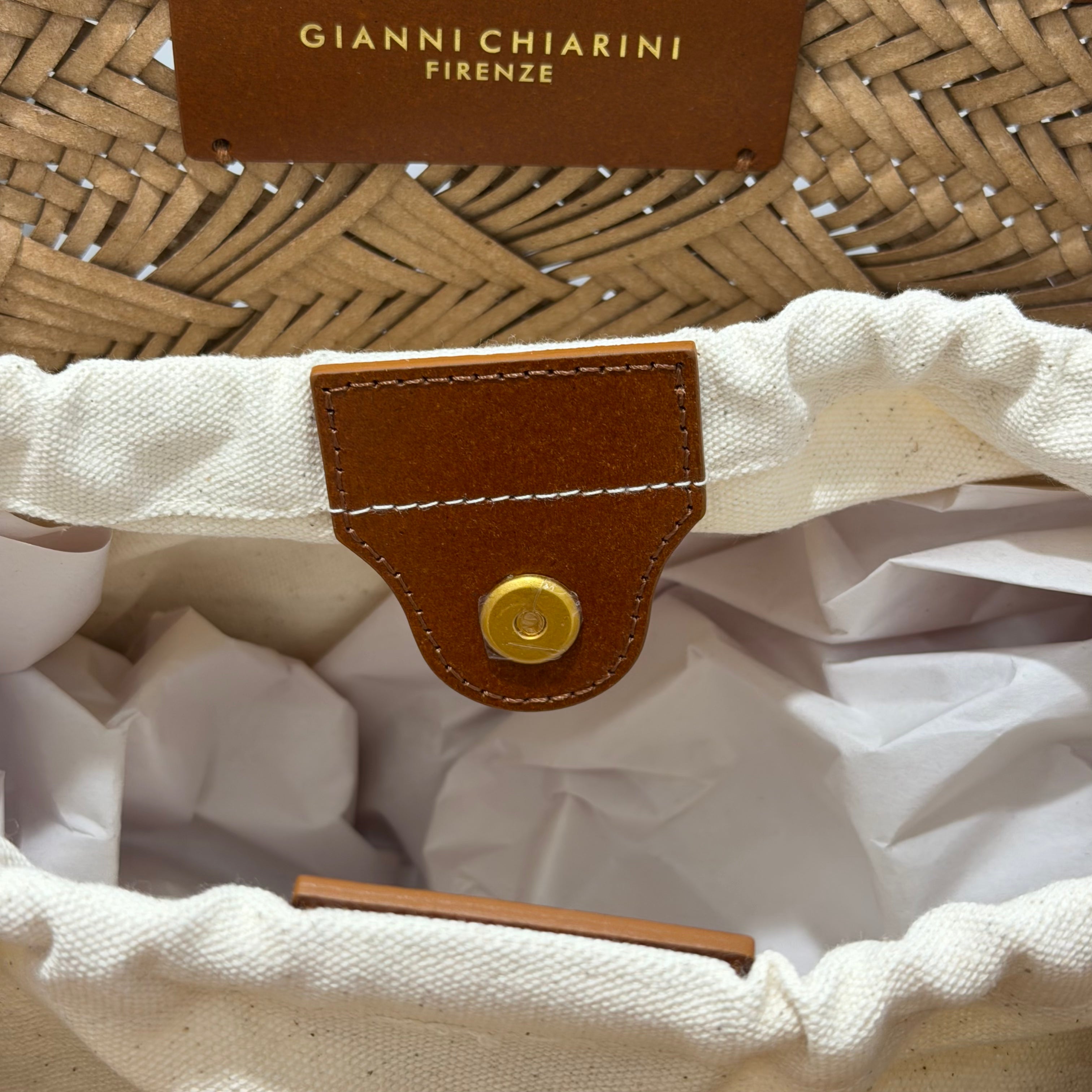 Gianni Chiarini borsa PALOMA PELLE cuoio intrecciata dimensione media