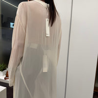 Camicia lunga color avena