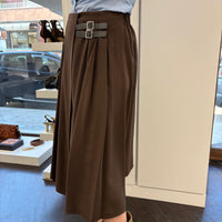 Gonna con fibbie marrone