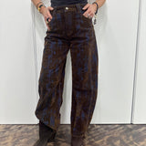 Pantalone baloon VELLUTTO moro e blu