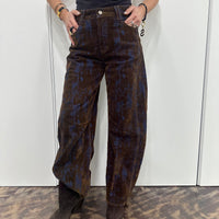 Pantalone baloon VELLUTTO moro e blu