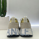 Voile Blanche CLUB sneaker bianca dettagli oro e celeste