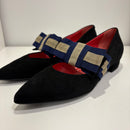 Pas de rouge ballerina fiocco blu e beige