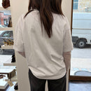 T-shirt bianca maniche pizzo