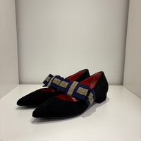 Pas de rouge ballerina fiocco blu e beige