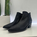 Zolfo stivaletto intrecciato nero