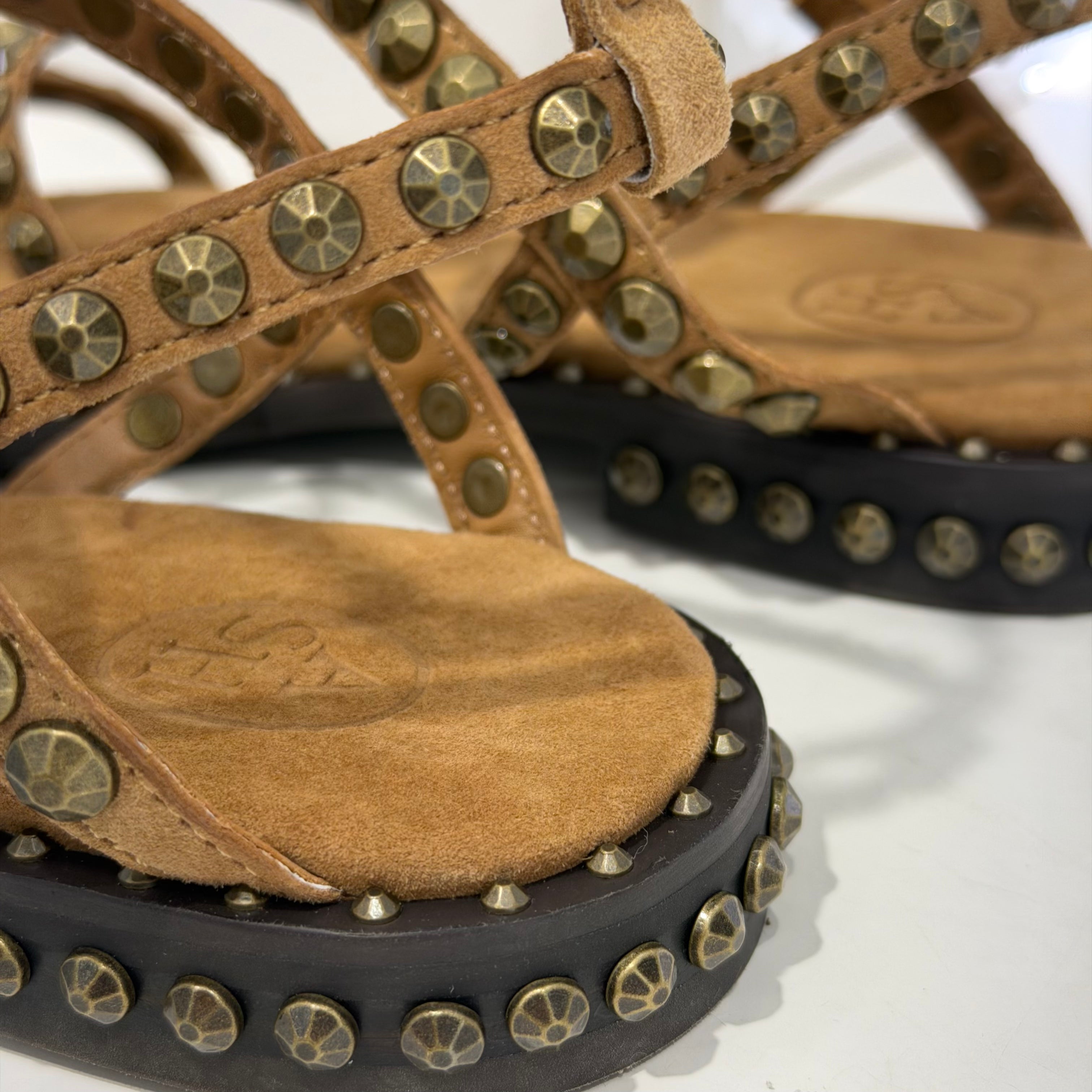 ASH sandalo modello PRECIOUS suede moka