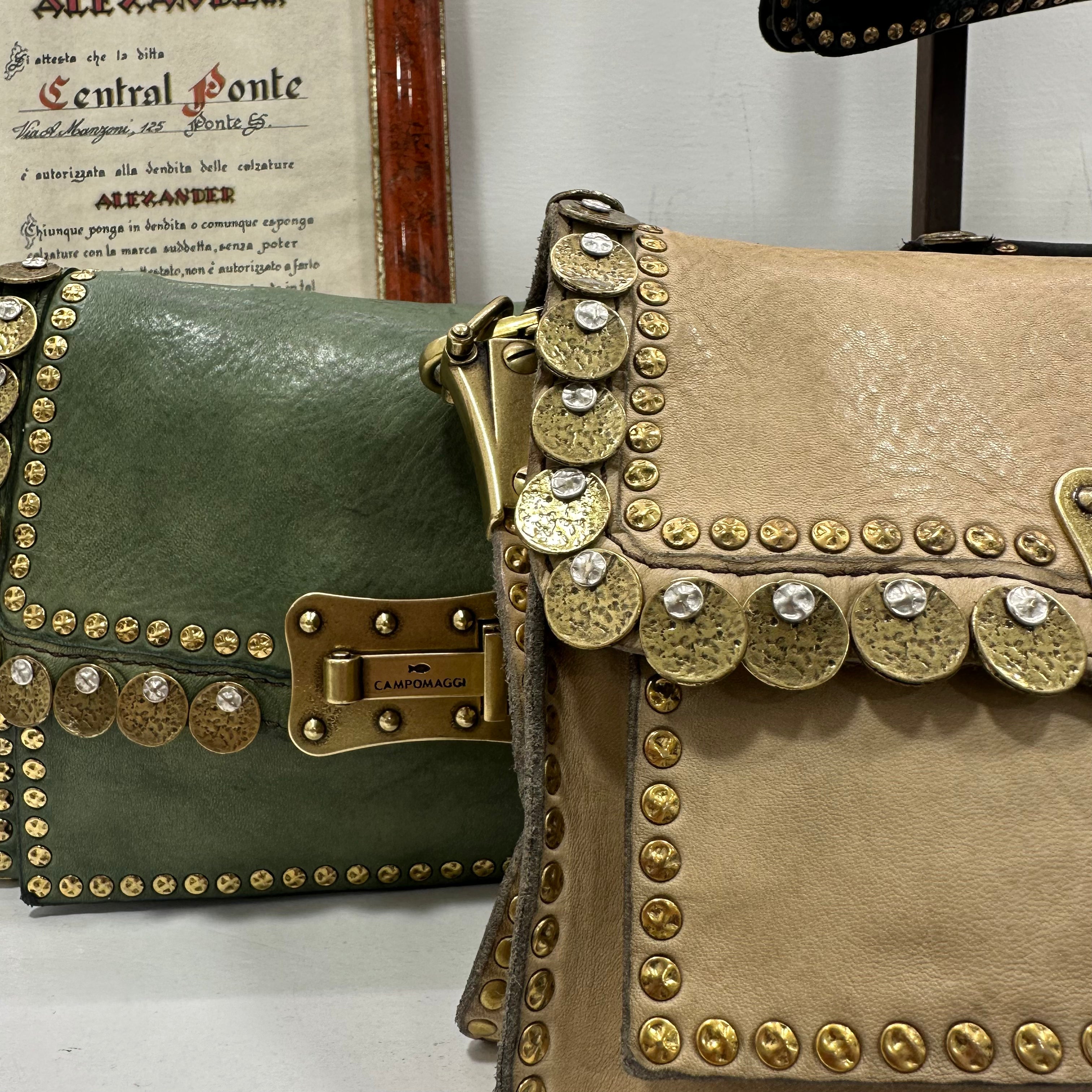 Campomaggi borsa AGNESE medaglie e rivetti