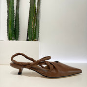 JVAM scarpa aperta marrone tacco 30