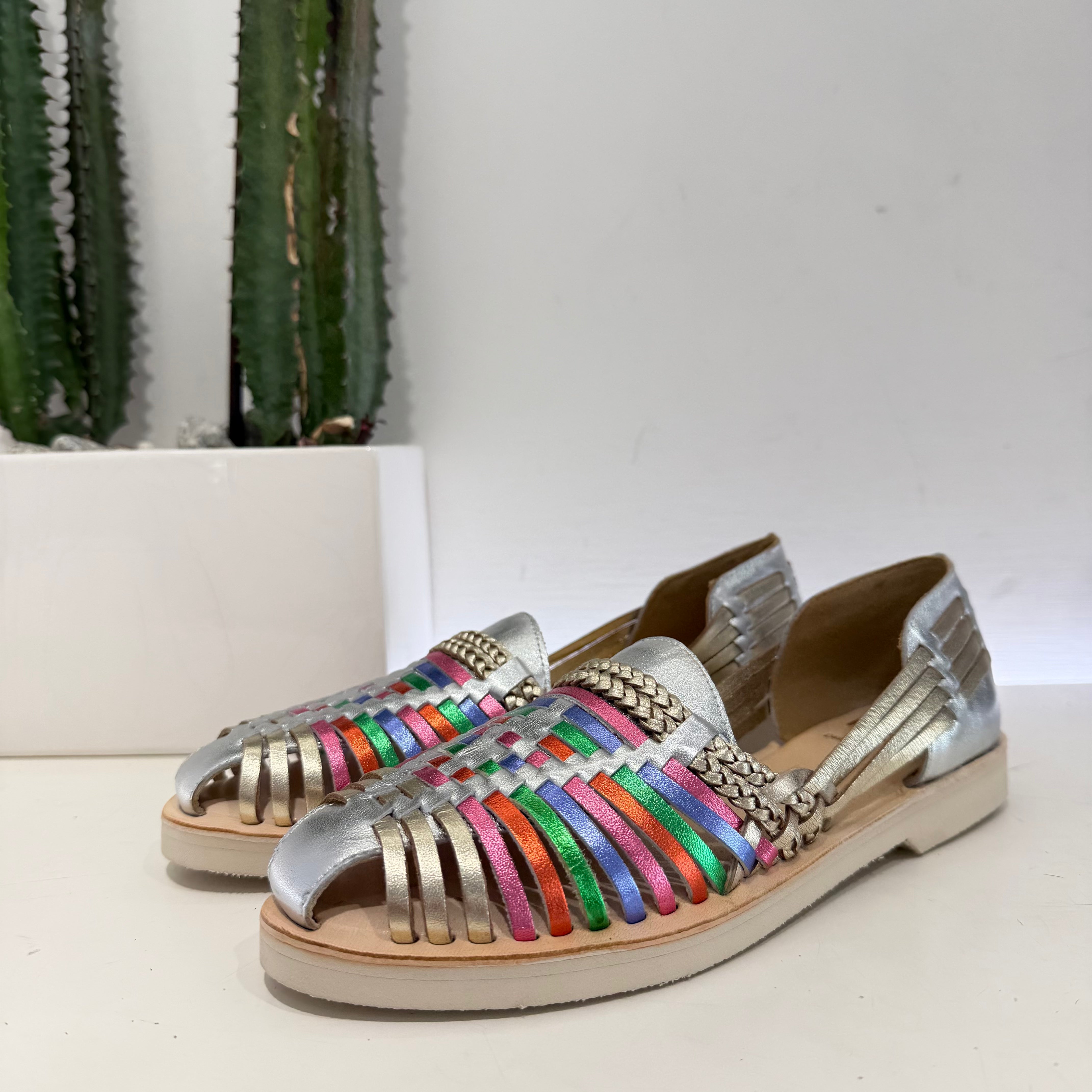 Mocassino TJ multicolor intrecciato