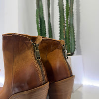 METISSE stivaletto texano PELLE cuoio t.70